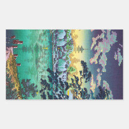 日本クールの上野不忍池土屋興一 長方形シール