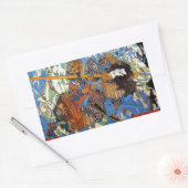 日本クールの伝説的な侍・山陰武術 長方形シール (封筒)