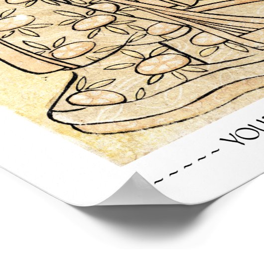 日本クールの古いヴィンテージ浮色大芸者の刺青 ポスター (角)