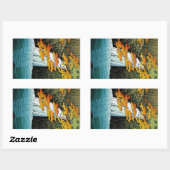 日本クールの川瀬千住の滝アート 長方形シール (シート)