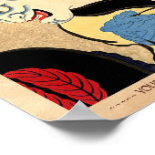 日本クールの歌舞伎役者ポートレート芸術 ポスター (角)