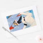 日本クールクラシック婦人芸術 長方形シール (封筒)