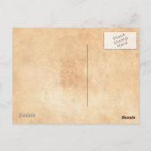 日本クールクラシック芸者レディーピンクの着物ファン ポストカード (裏面)