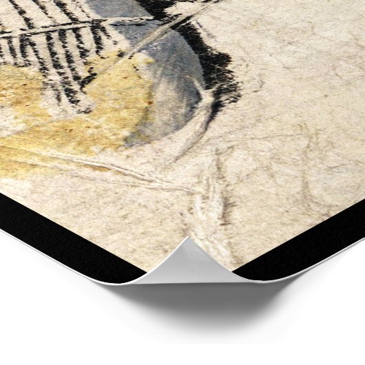 日本クールヴィンテージ武家浮世絵 ポスター (角)