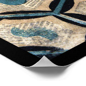 日本クールヴィンテージ浮世絵二名 ポスター (角)