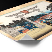 日本クールヴィンテージ浮世絵取門村 ポスター (角)