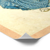 日本クールヴィンテージ浮世絵武士 ポスター (角)