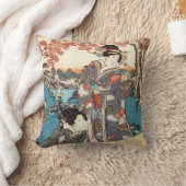 日本クールヴィンテージ浮世絵芸者古巻 クッション (ブランケット)