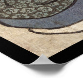 日本クールヴィンテージ浮世絵芸者古巻 ポスター (角)