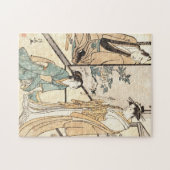 日本クールヴィンテージ浮世絵芸者舞妓タトゥー ジグソーパズル (横)