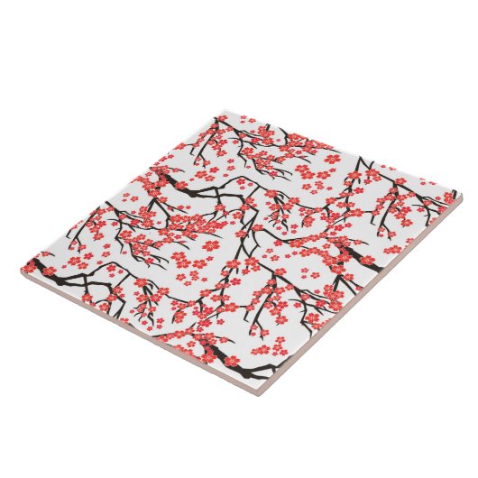 日本クール花文陶瓦 タイル (側面)