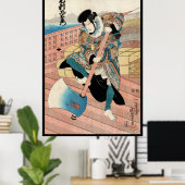 日本クール風景浮世絵絵巻 ポスター (ホームオフィス)