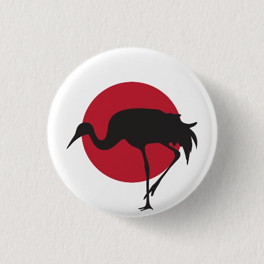 日本ク日本のレーン国旗 缶バッジ (正面)