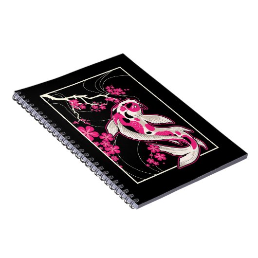 日本コイフィッシュさくらんぼ日本の錦鯉 ノートブック (右側)