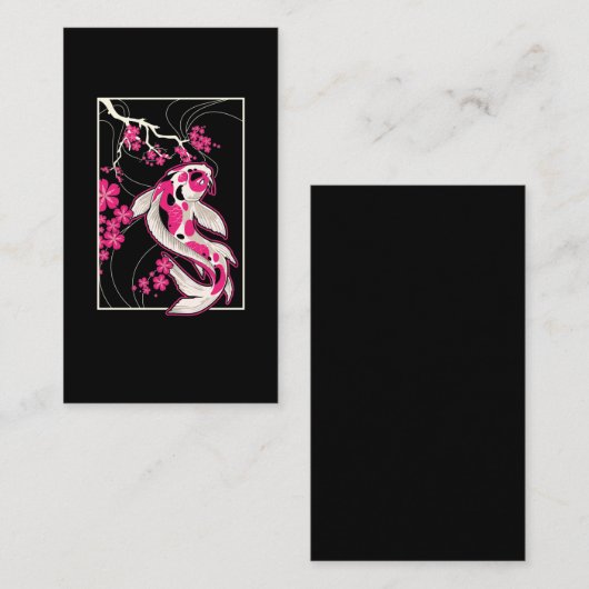日本コイフィッシュさくらんぼ日本の錦鯉 名刺 (正面/裏面)
