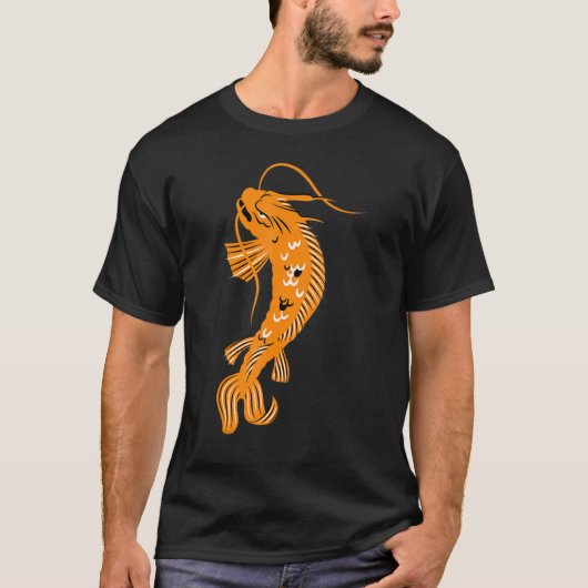 日本コイ日本の魚さくらんぼブロッサム40 Tシャツ (正面)