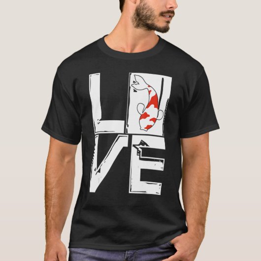 日本コイ日本の魚さくらんぼ花10 Tシャツ (正面)