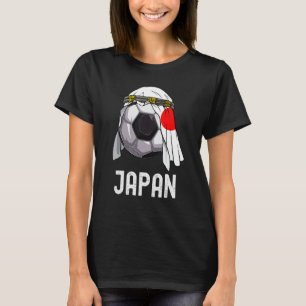 日本サッカーチーム2022アラブ球日本国旗フートバ Tシャツ
