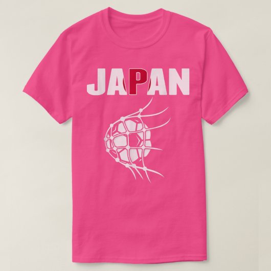日本サッカーファン日本のジャージー州旗サッカー場 Tシャツ (デザイン正面)