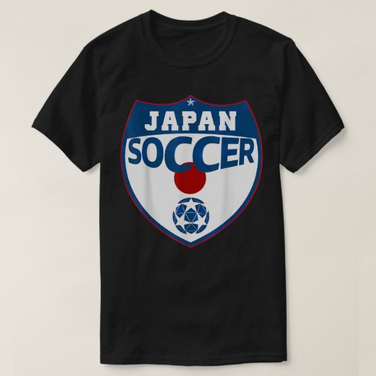 日本サッカーファン日本のジャージー州旗サッカーLo Tシャツ (デザイン正面)