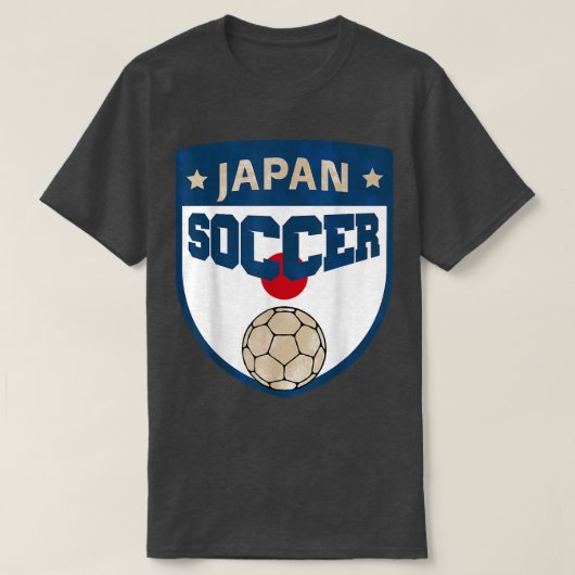 日本サッカーファン日本のジャージー州旗サッカーLo Tシャツ (デザイン正面)