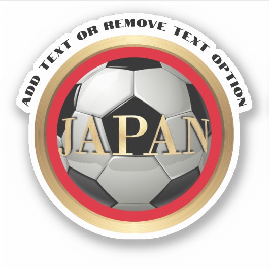 日本サッカーボールスポーツ シール (正面)