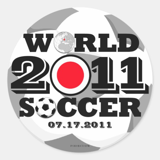 日本サッカー女子2011チャンプスシール ラウンドシール (正面)