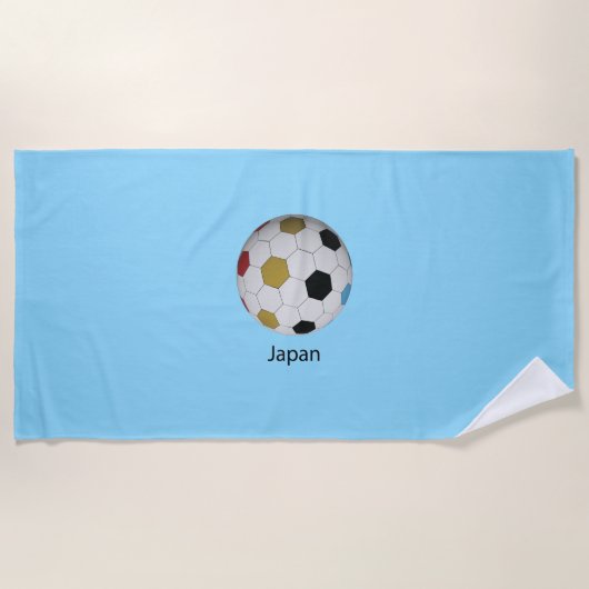 日本サッカー ビーチタオル (正面)