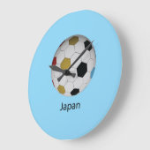 日本サッカー ラージ壁時計 (傾斜)