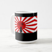 日本サムライ愛国的マグシリーズ日本国旗 コーヒーマグカップ (正面左)