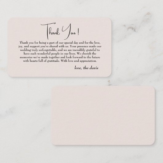 日本シンプルさくらんぼサンキューカード エンクロージャーカード (正面/裏面)