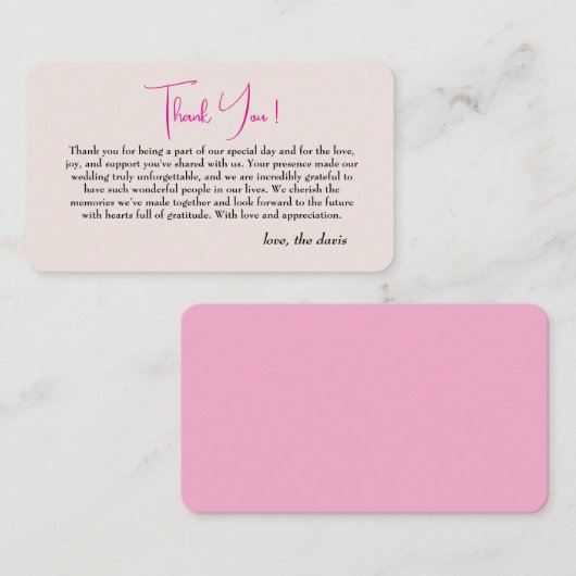 日本シンプルさくらんぼサンキューカード エンクロージャーカード (正面/裏面)