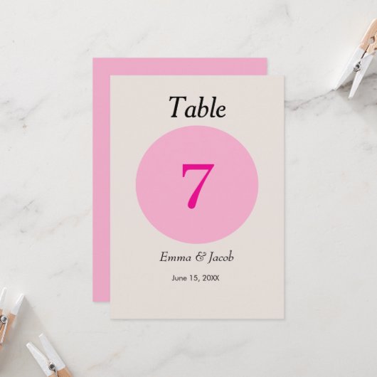 日本シンプルさくらんぼ花色テーブル番号 (正面/裏面インサイチュ)