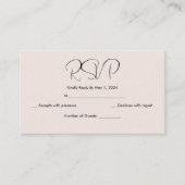 日本シンプルさくらんぼ開花rsvpカード エンクロージャーカード (正面)