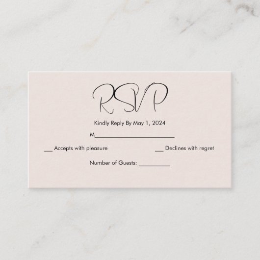 日本シンプルさくらんぼ開花rsvpカード エンクロージャーカード (正面)