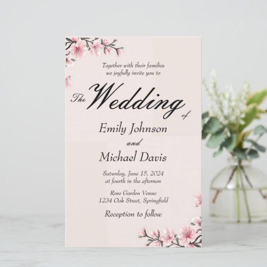 日本シンプルのさくらんぼの結婚花 (スタンド正面)