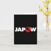 日本スキーシャツ日本パウダースキー日本の国旗 カード (黄色い花)