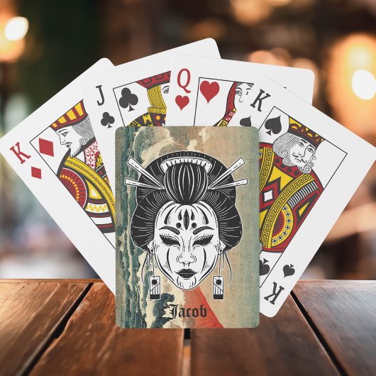 日本スタイルレトロ潮波モノグラム トランプ