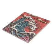 日本スタイル大波桜さくらんぼ花 タイル (側面)