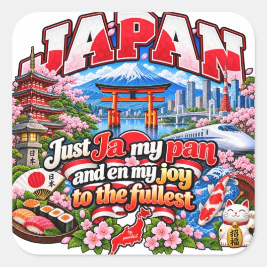 日本ステッカー スクエアシール (正面)