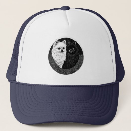 日本スピッツ犬 キャップ (正面)