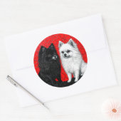 日本スピッツ犬 ラウンドシール (封筒)