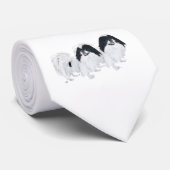 日本チャン犬 2頭 ネクタイ (ロール)