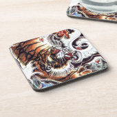 日本トラのタトゥー コースター (左側)
