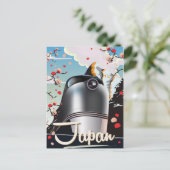 日本トレインヴィンテージ旅行ポスター。 ポストカード (スタンド正面)