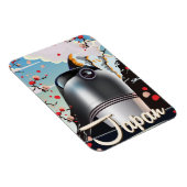 日本トレインヴィンテージ旅行ポスター。 マグネット (右側)