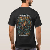 日本ドラゴン侍シャツ - ドラゴンを覚醒せよ Tシャツ (裏面)