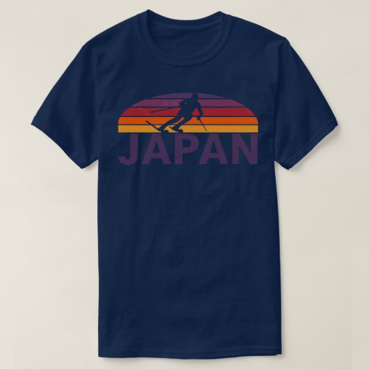 日本ニセコ北海道アイランドスキーリゾートスノーボード  Tシャツ (デザイン正面)