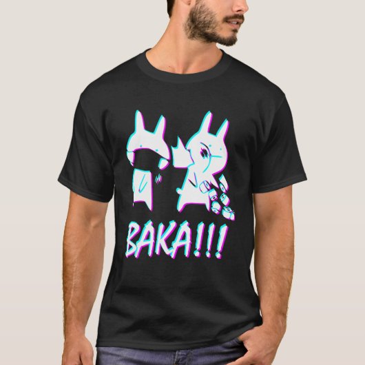 日本バカラビットスラップオタクVAPORWAVE Tシャツ (正面)