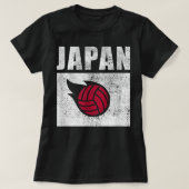 日本バレーボール日本の国旗レトロヴィンテージ第4条 Tシャツ (デザイン正面)